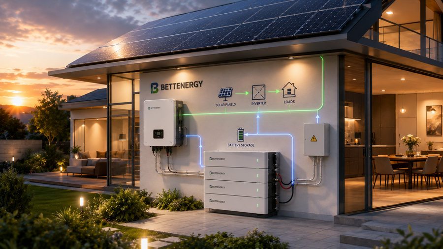 Hệ thống điện năng lượng mặt trời có lưu trữ - Autosolar.vn