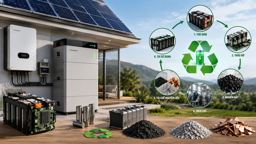 Làm cách nào để tính toán chu kỳ của pin Lithium? Cách tái chế pin Lithium - Autosolar.vn
