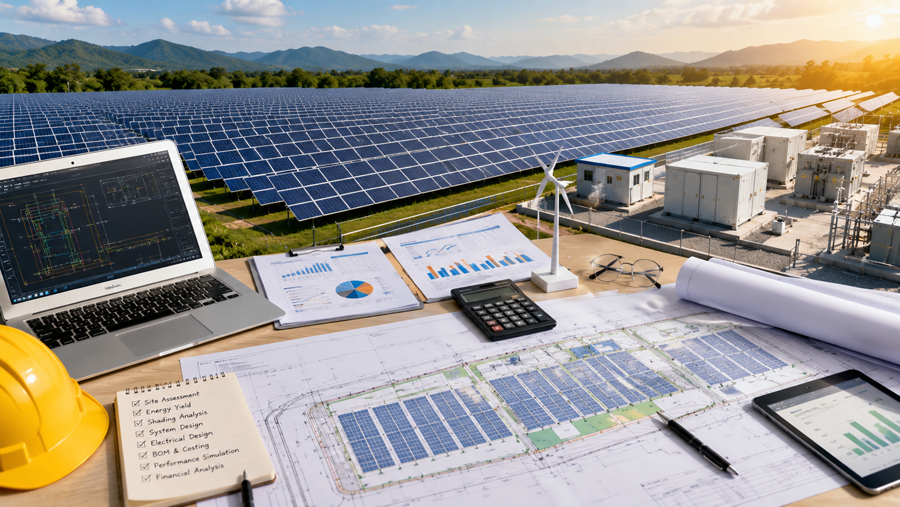Tổng hợp phương pháp thiết kế nhà máy điện mặt trời - Autosolar.vn